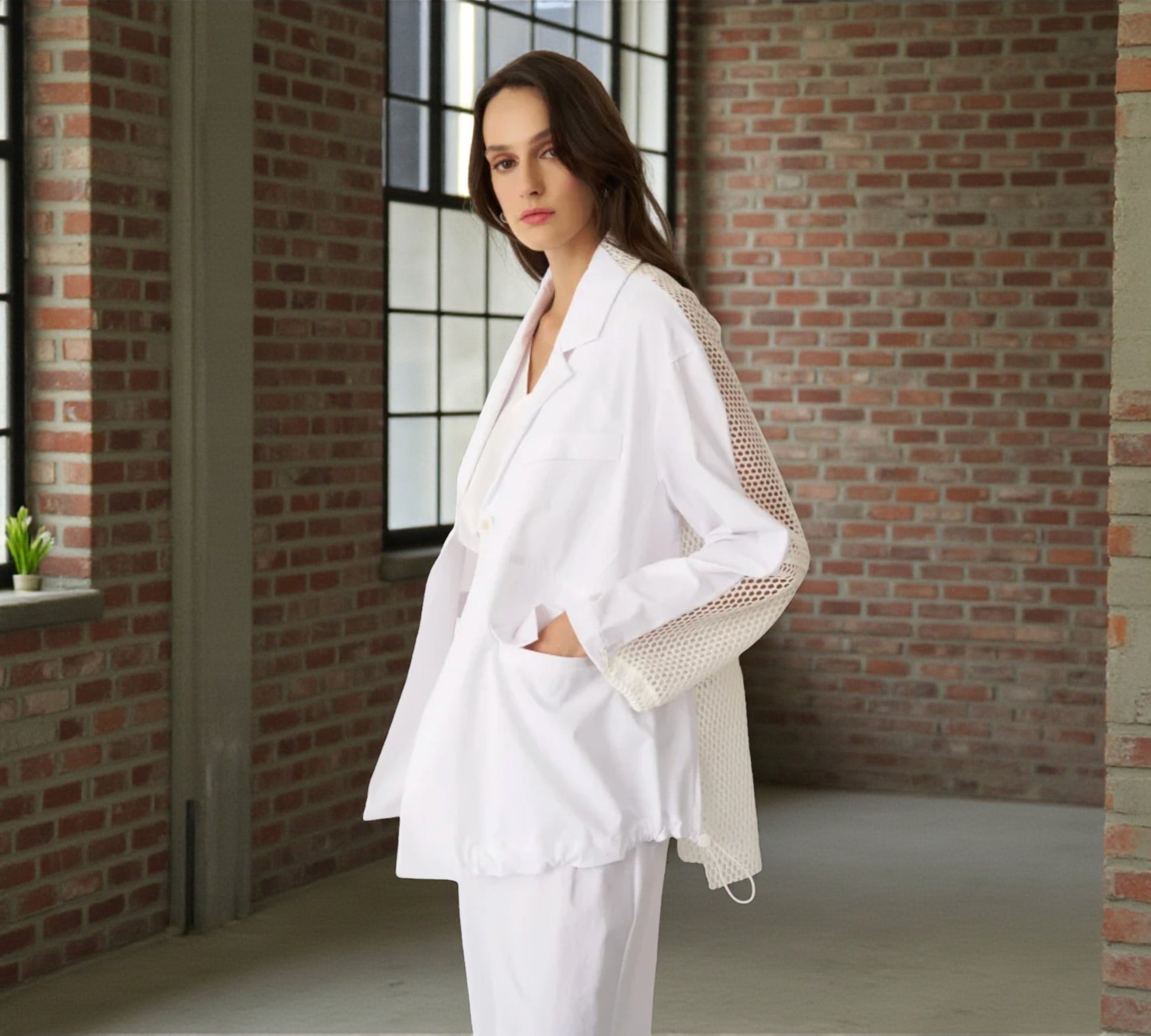 Bize Lightweight Mesh Panel Jacket - Above the Crowd Boutique