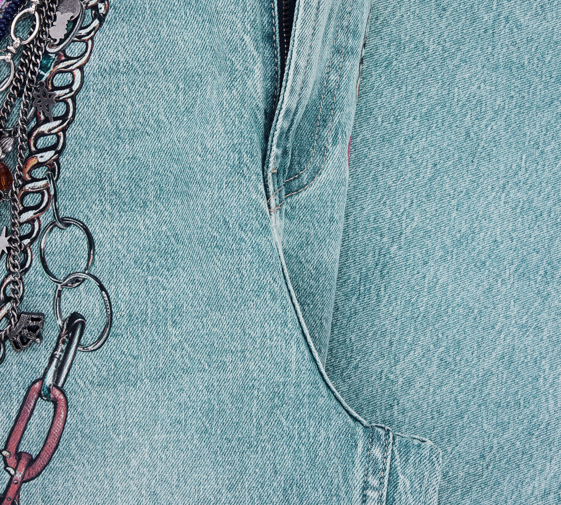 Chain Embellished Wide Leg Jeans - Above the Crowd Boutique