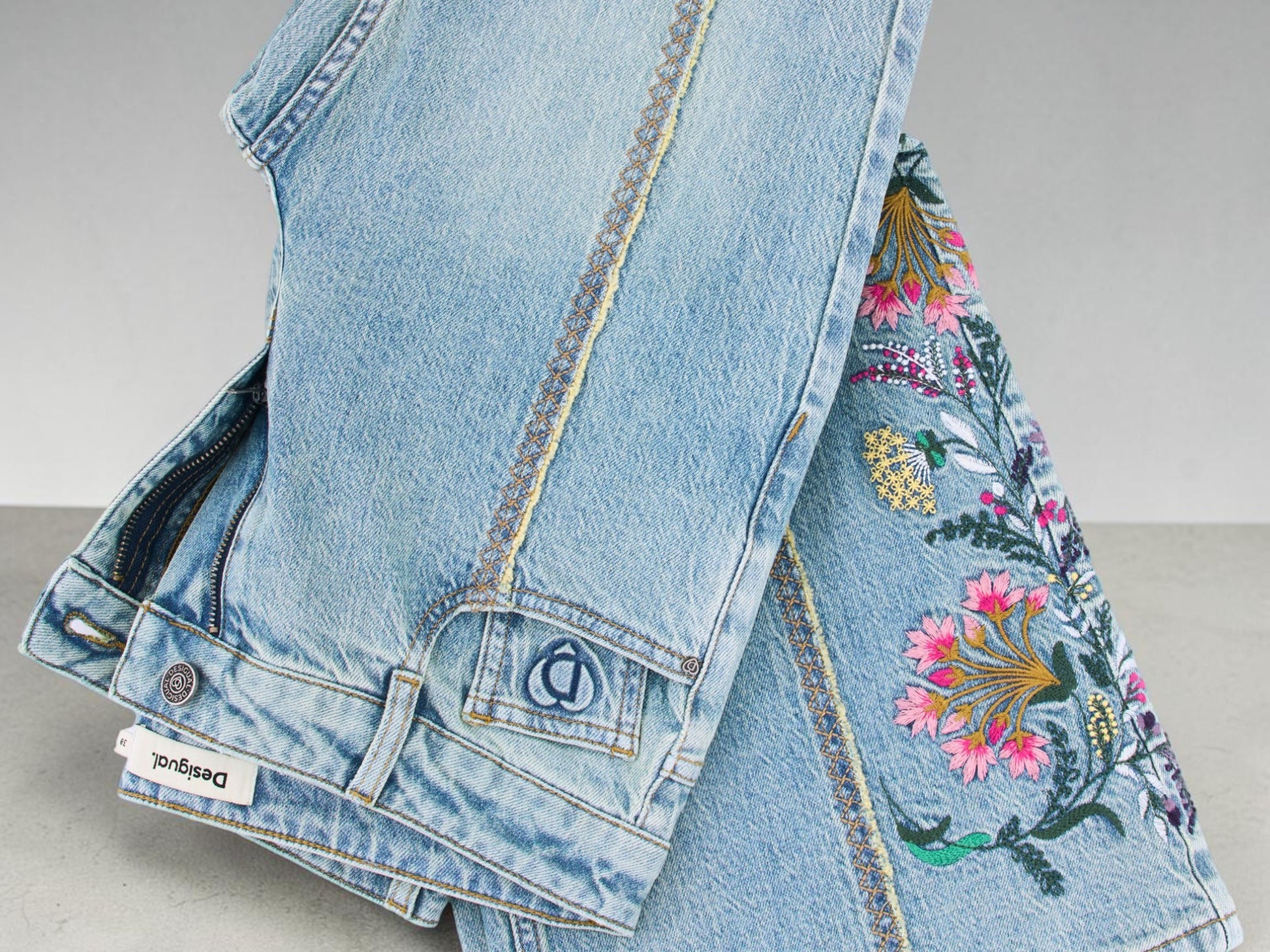 Floral Embroidered Flare Jeans - Above the Crowd Boutique
