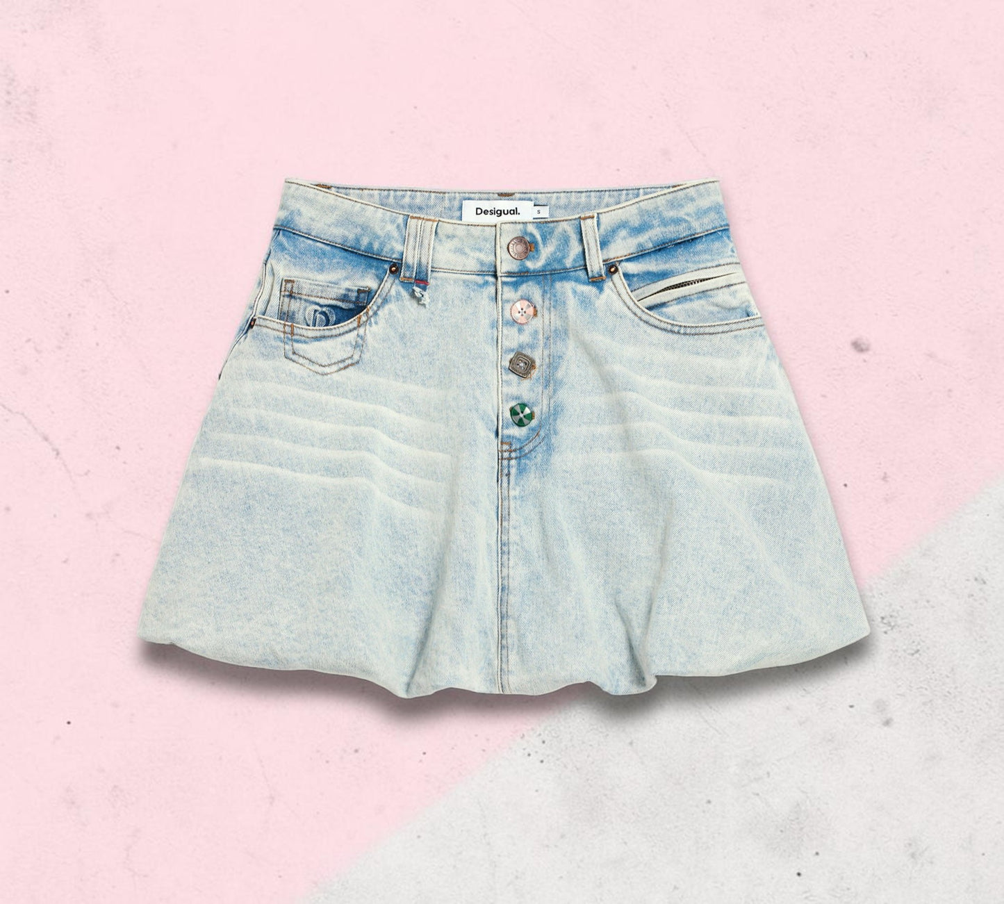 Denim Bubble Mini Skirt - Above the Crowd Boutique