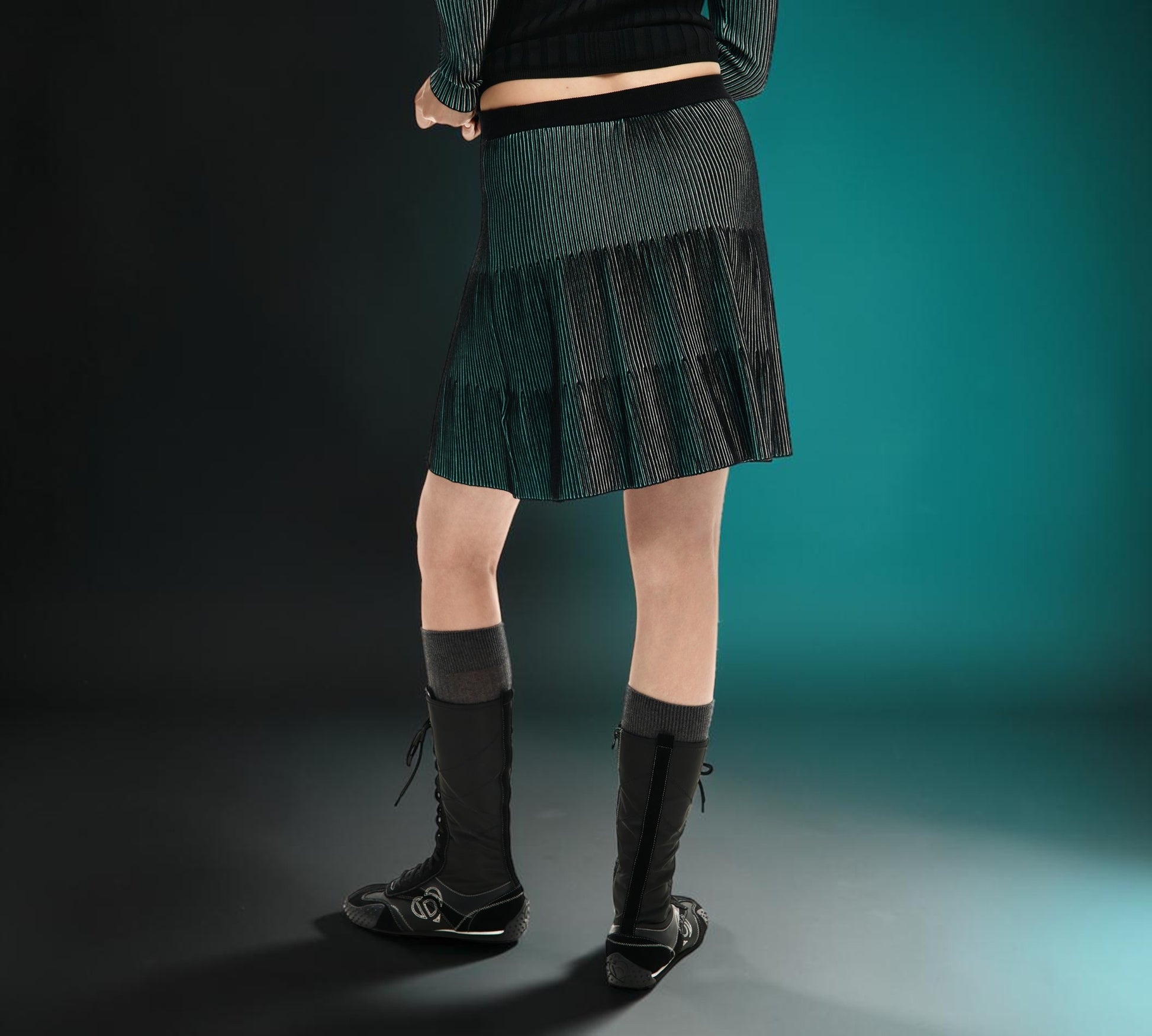Metallic Pleated Tiered Mini Skirt - Above the Crowd Boutique