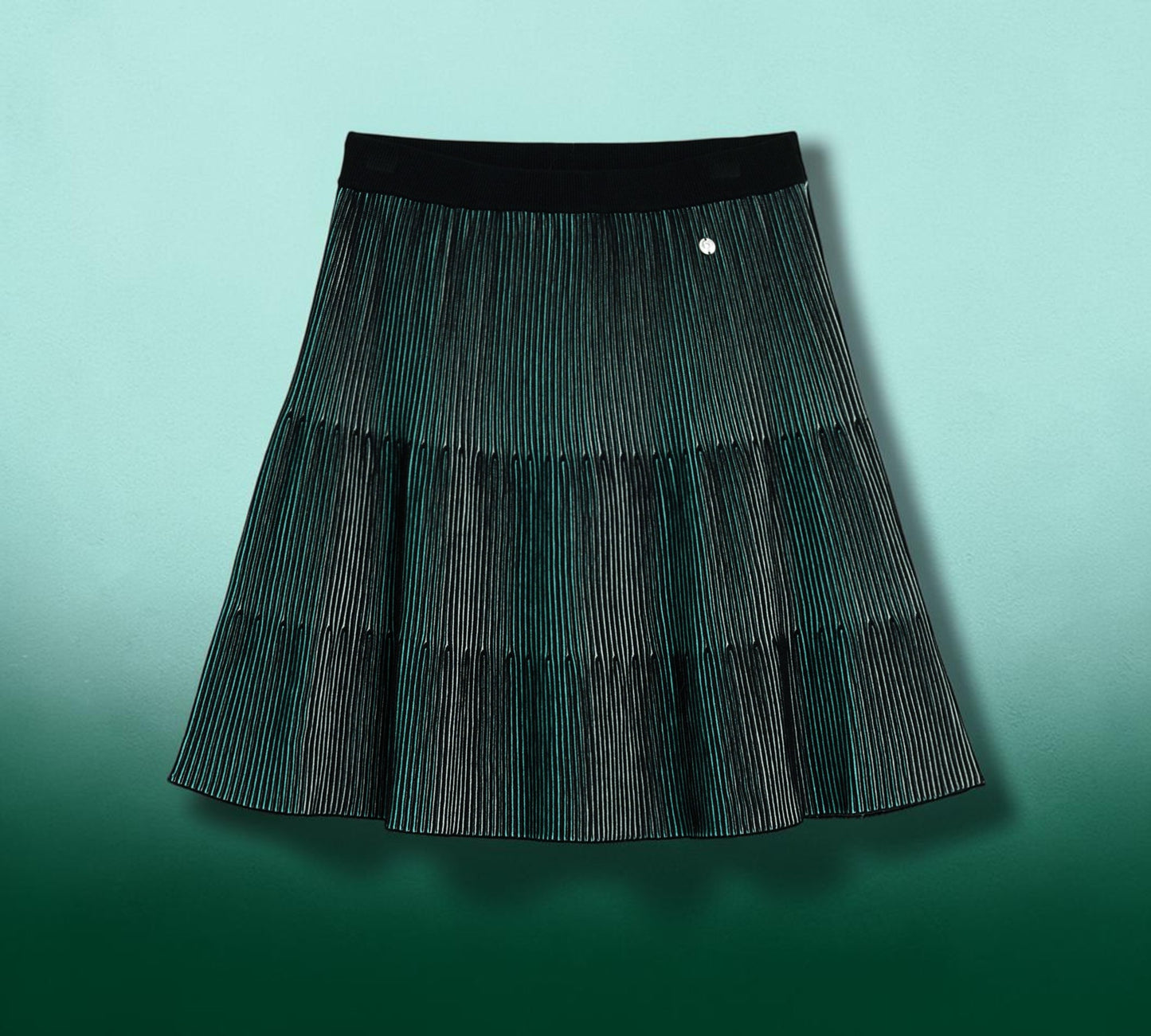Metallic Pleated Tiered Mini Skirt - Above the Crowd Boutique