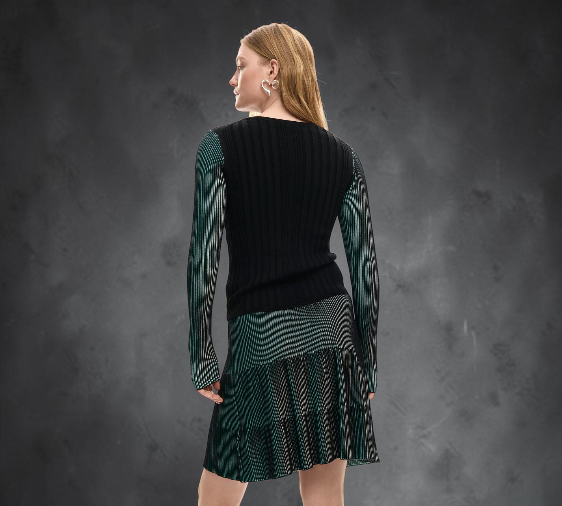 Ribbed Knit Sweater with Contrast Sleeves - Above the Crowd Boutique