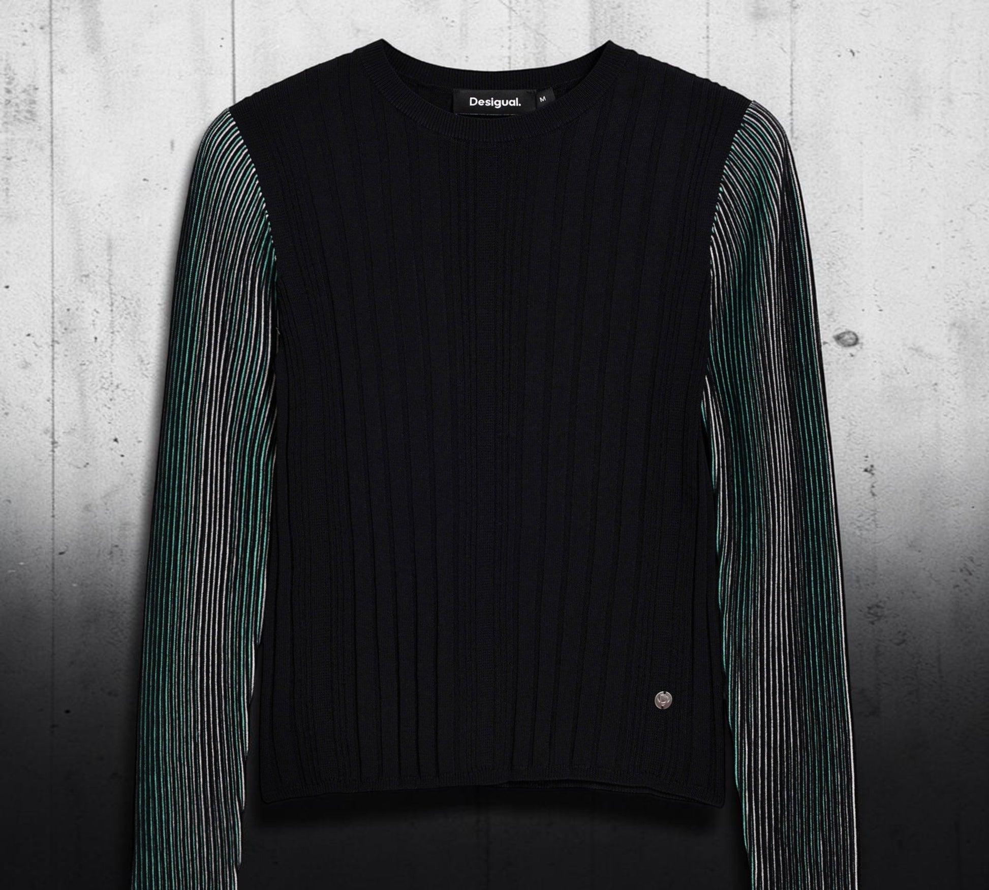 Ribbed Knit Sweater with Contrast Sleeves - Above the Crowd Boutique