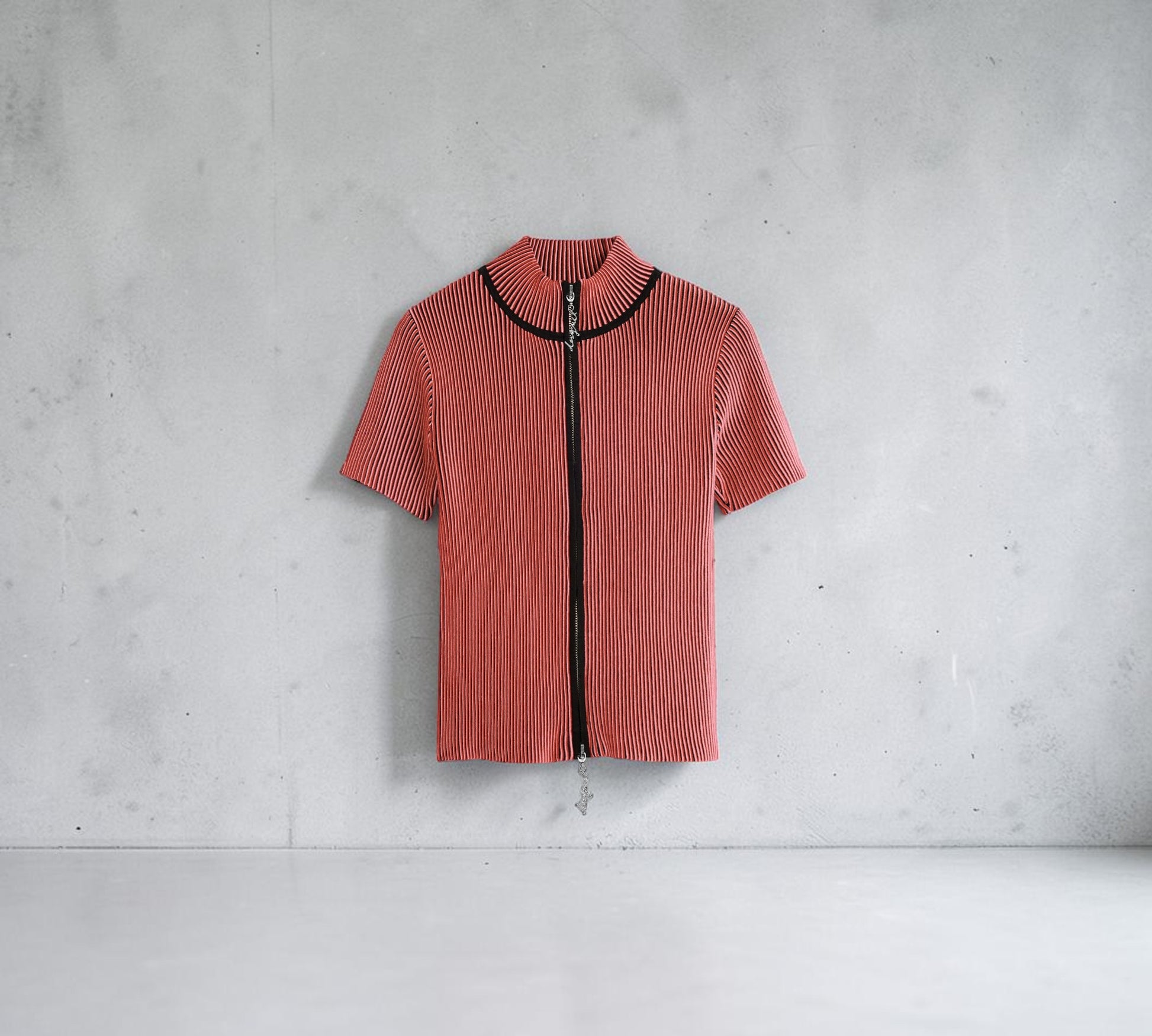 Ribbed Zip-Front Knit Top - Above the Crowd Boutique