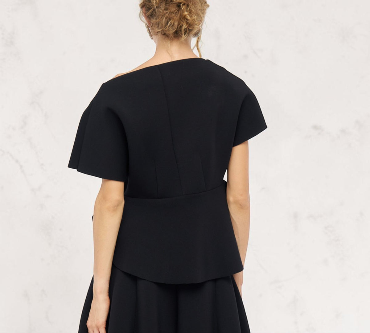 Sculptural Asymmetric Rose Appliqué Top - Above the Crowd Boutique