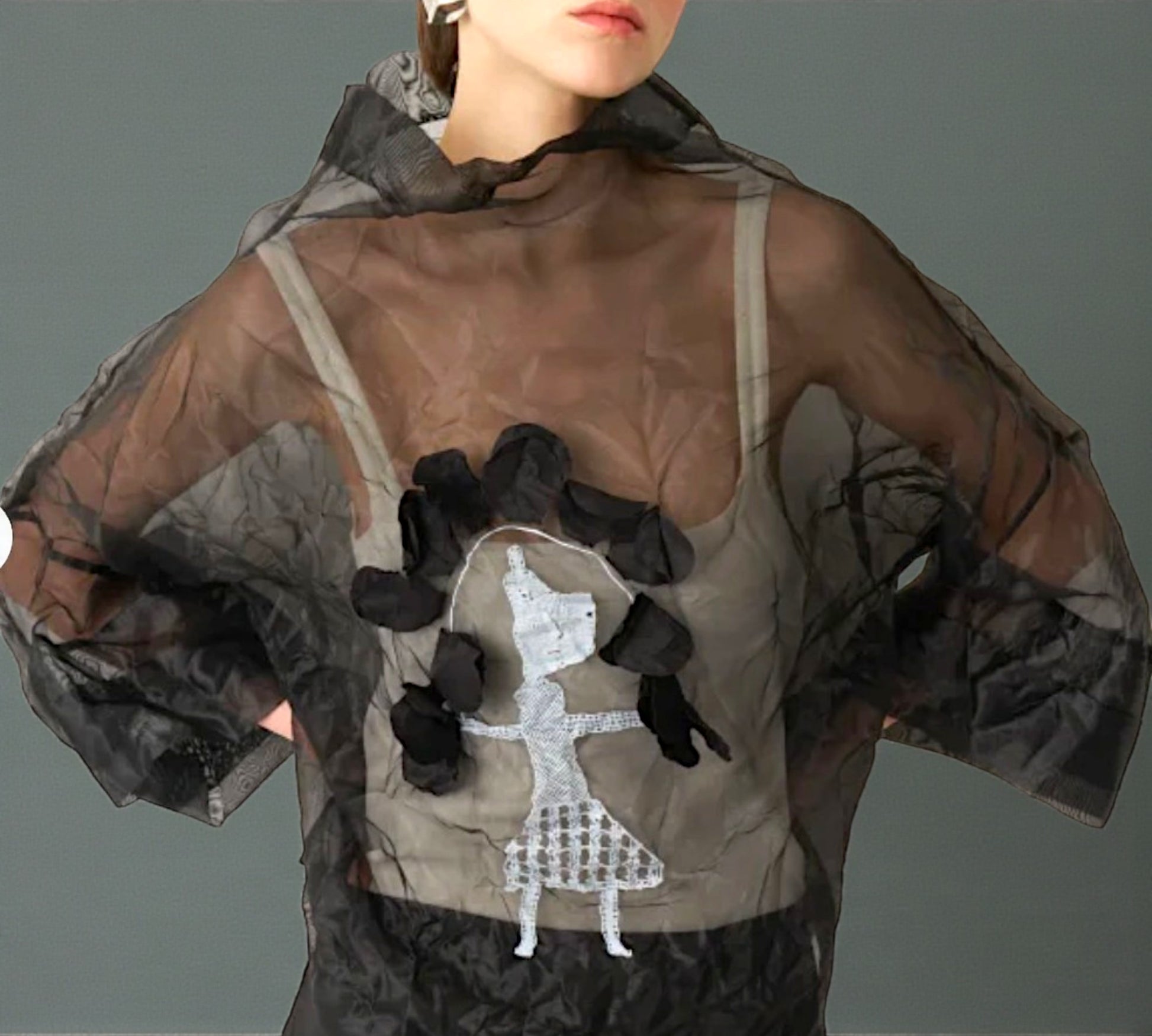 Bize Sheer Organza Artistic Top - Above the Crowd Boutique