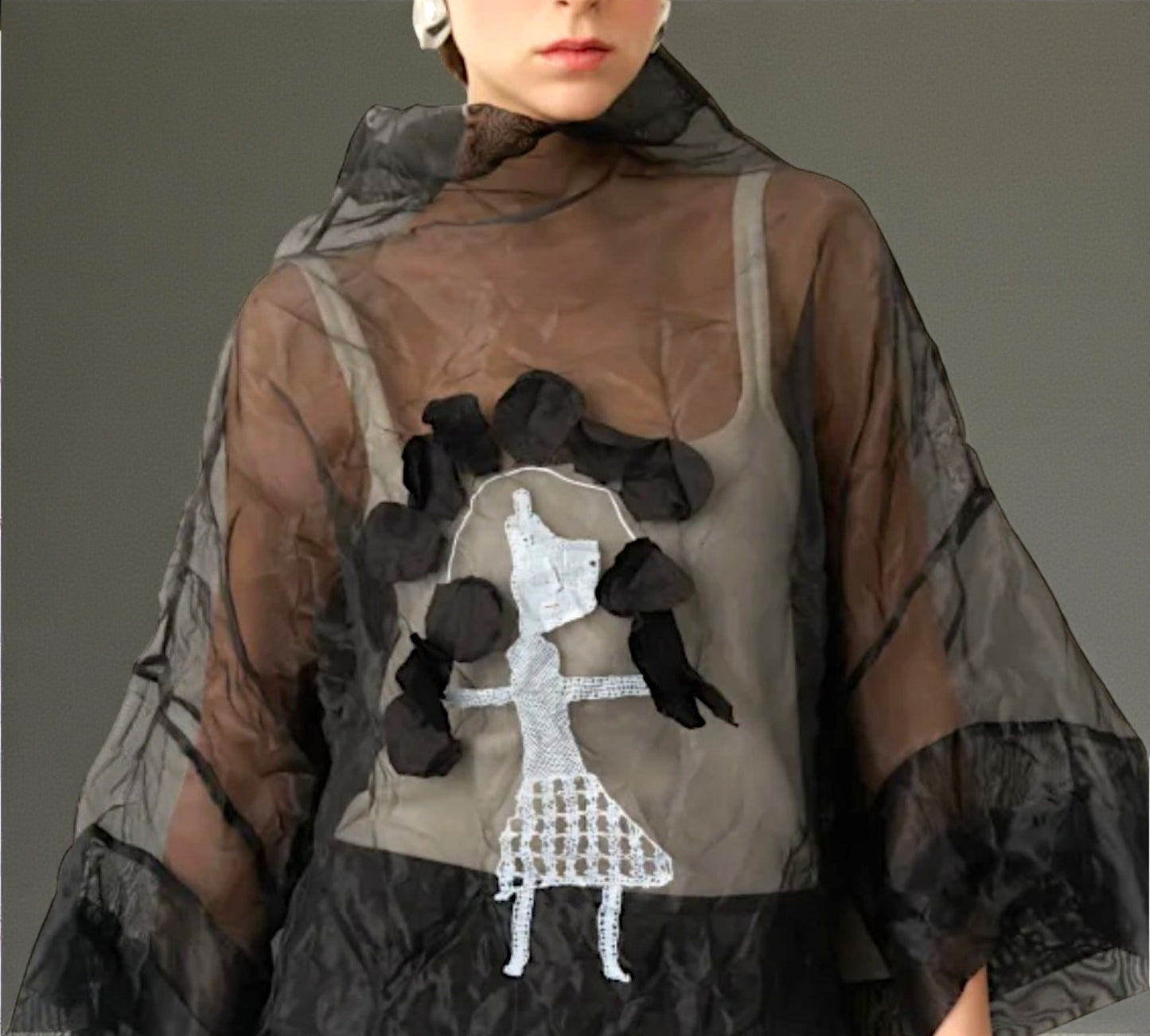 Bize Sheer Organza Artistic Top - Above the Crowd Boutique