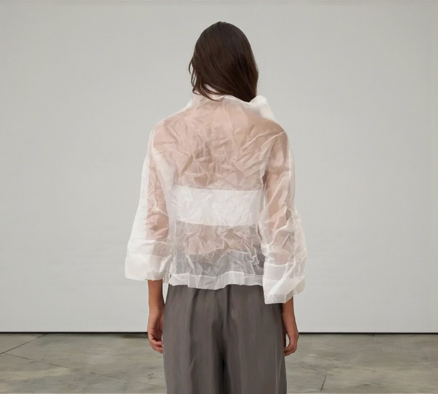 Bize Sheer Organza Artistic Top - Above the Crowd Boutique