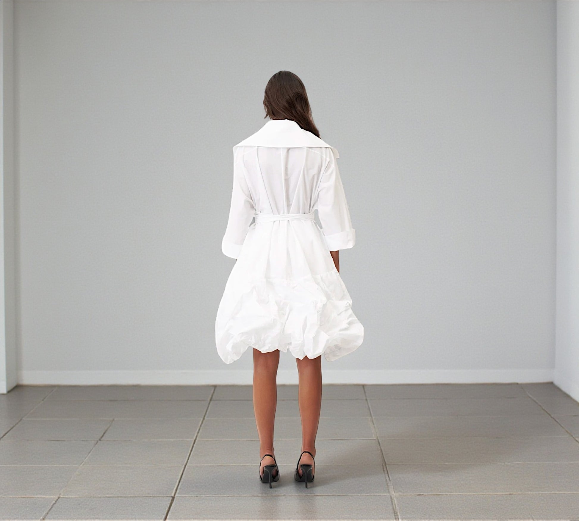 Bize Sculptural Cape Dress - Above the Crowd Boutique