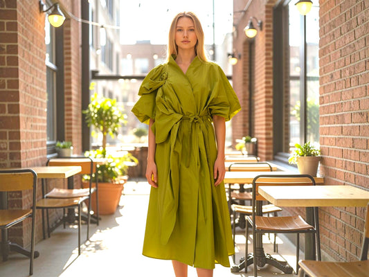Bize Sculptural kimono Dress - Above the Crowd Boutique