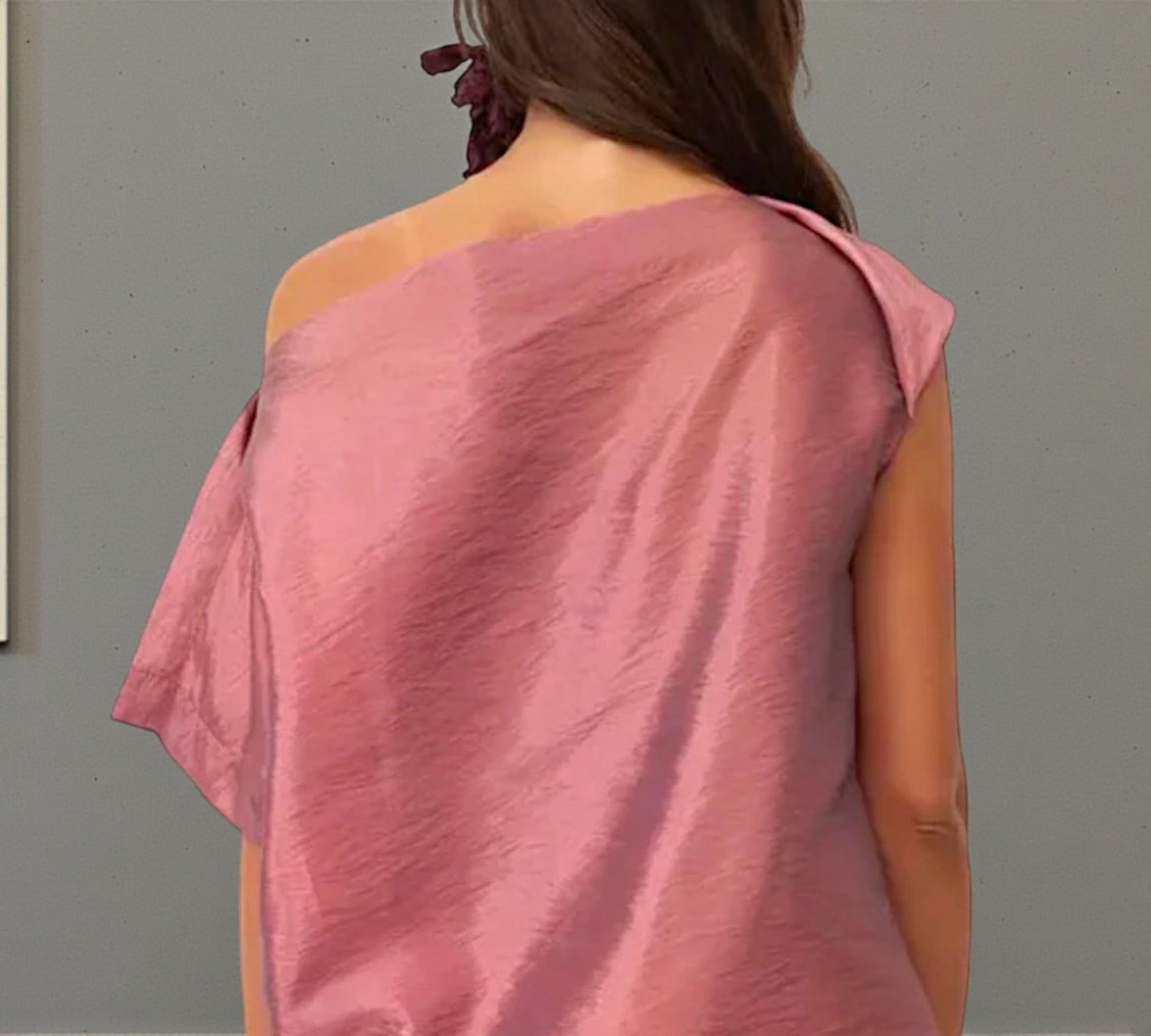Bize Draped One-Shoulder Blouse - Above the Crowd Boutique