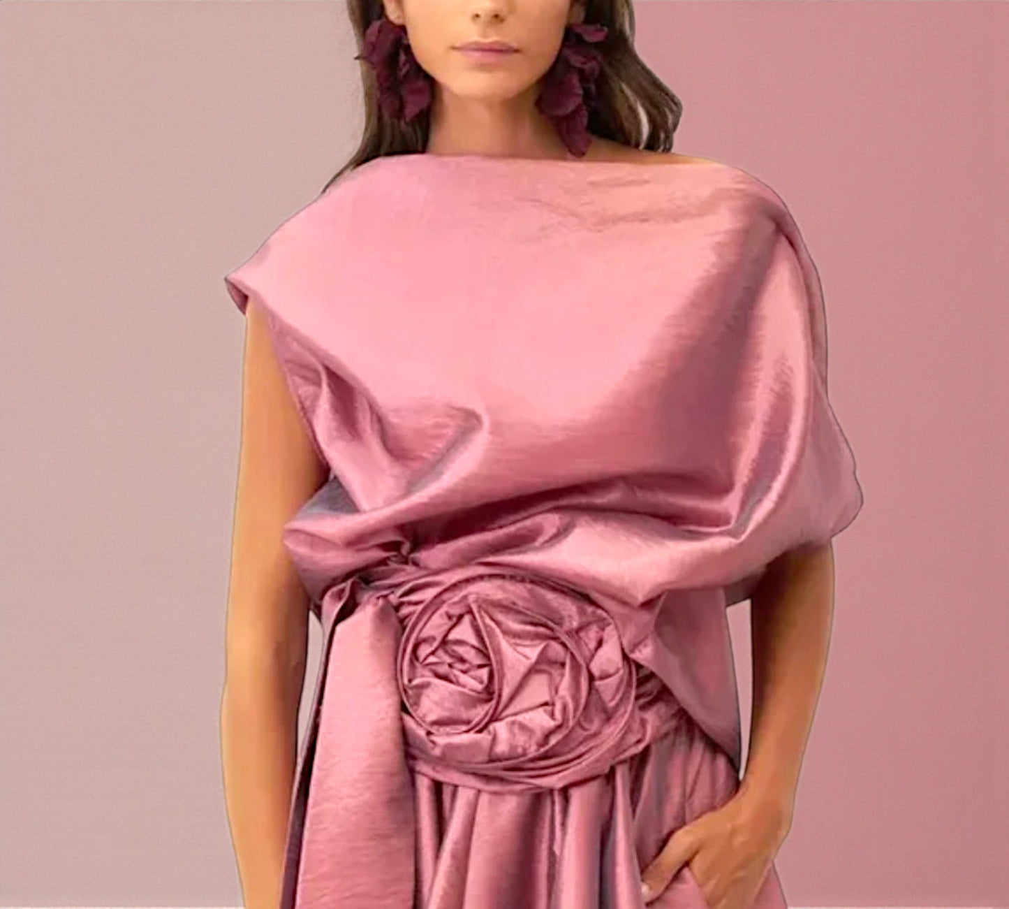 Bize Draped One-Shoulder Blouse - Above the Crowd Boutique