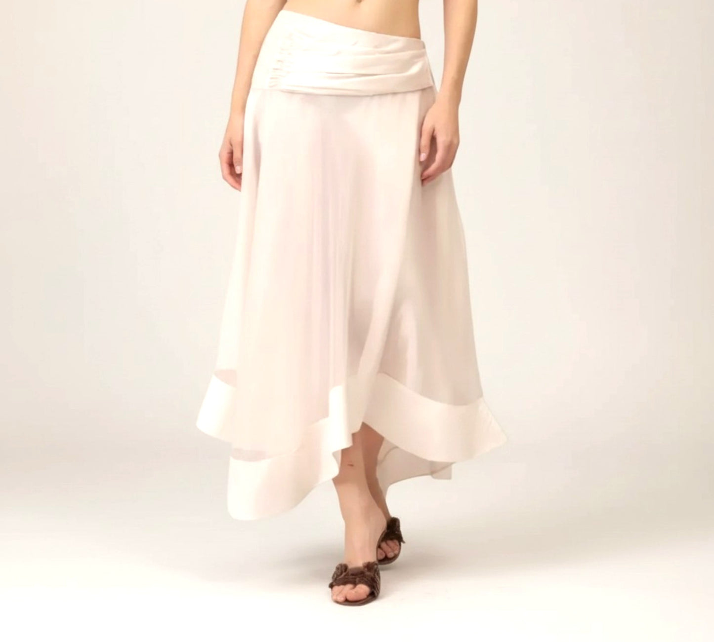 Bize Asymmetrical Flowing Skirt