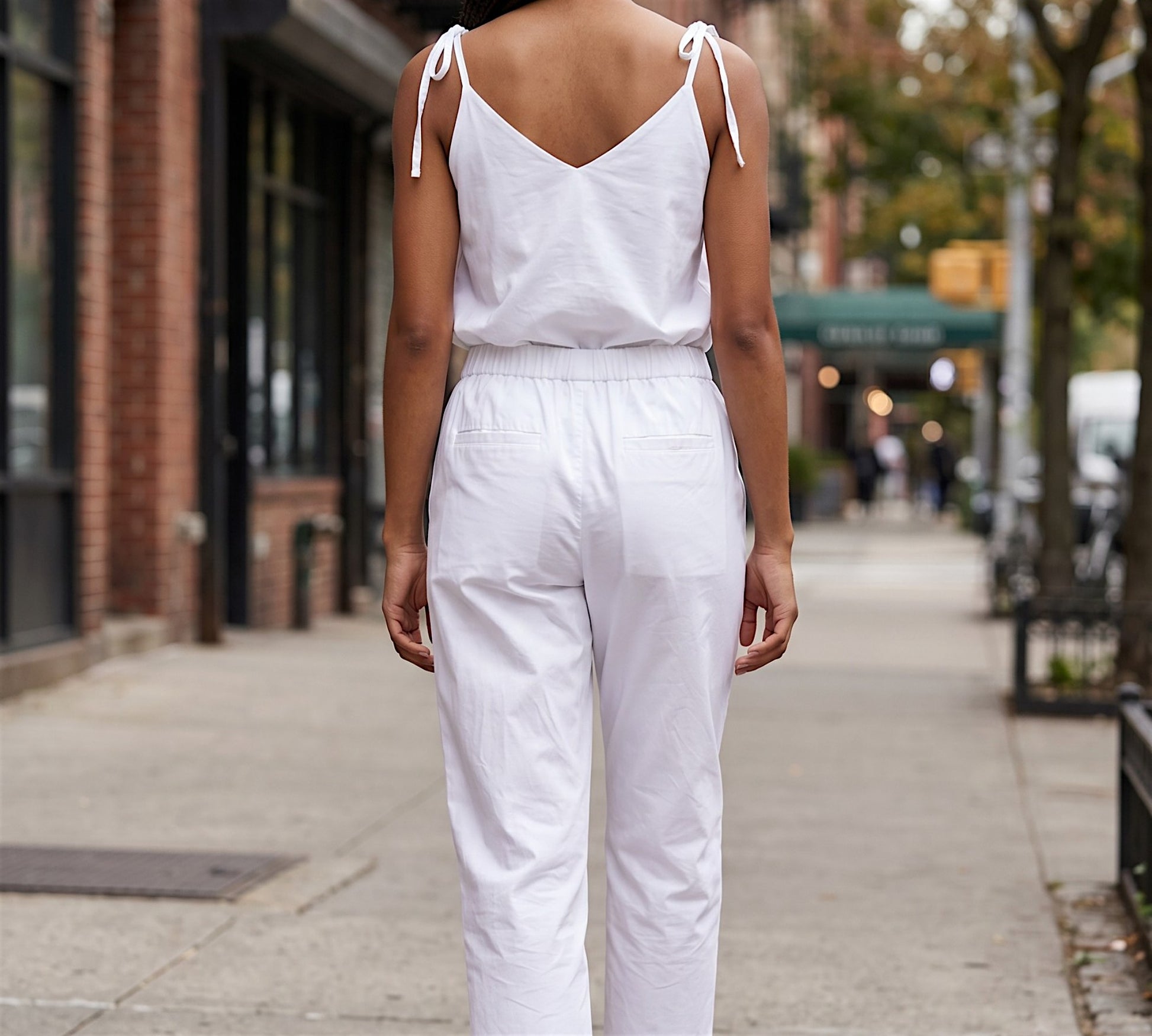 Bize High-Waisted Slim Tapered Pants-Above the Crowd Boutique