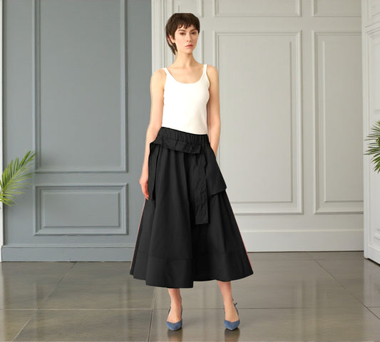 Bize Architectural Maxi Skirt - Above the Crowd Boutique