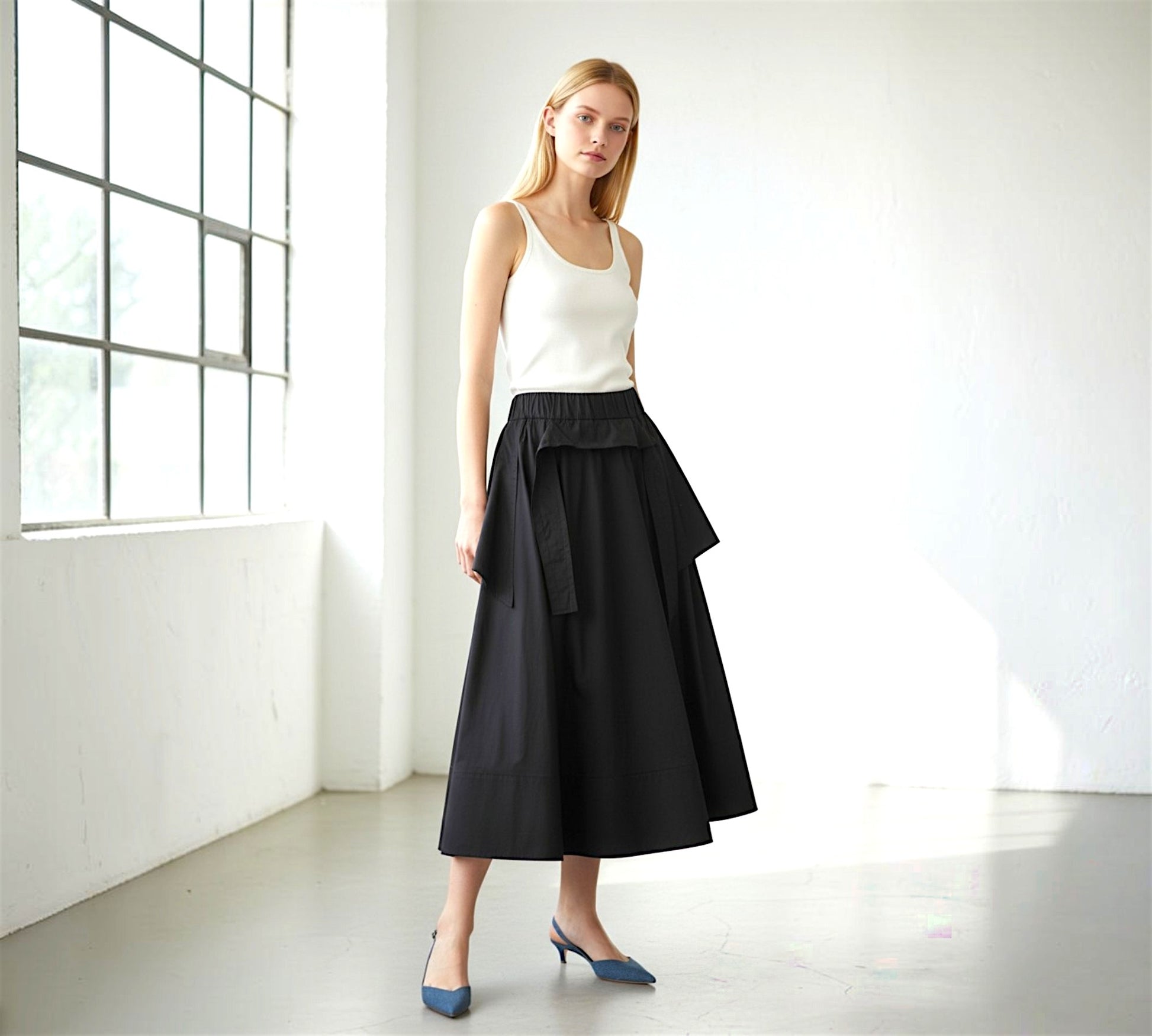 Bize Architectural Maxi Skirt - Above the Crowd Boutique
