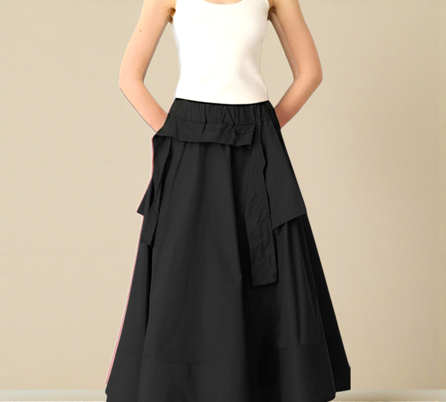 Bize Architectural Maxi Skirt - Above the Crowd Boutique