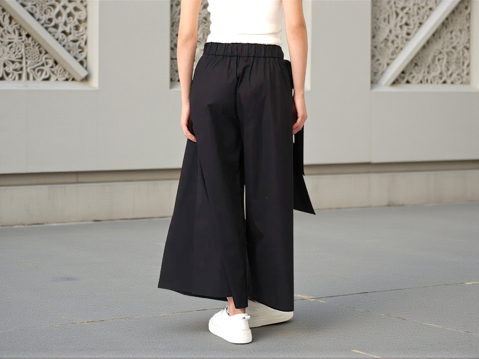 Bize Wide-Leg Wrap Pants - Above the Crowd Boutique