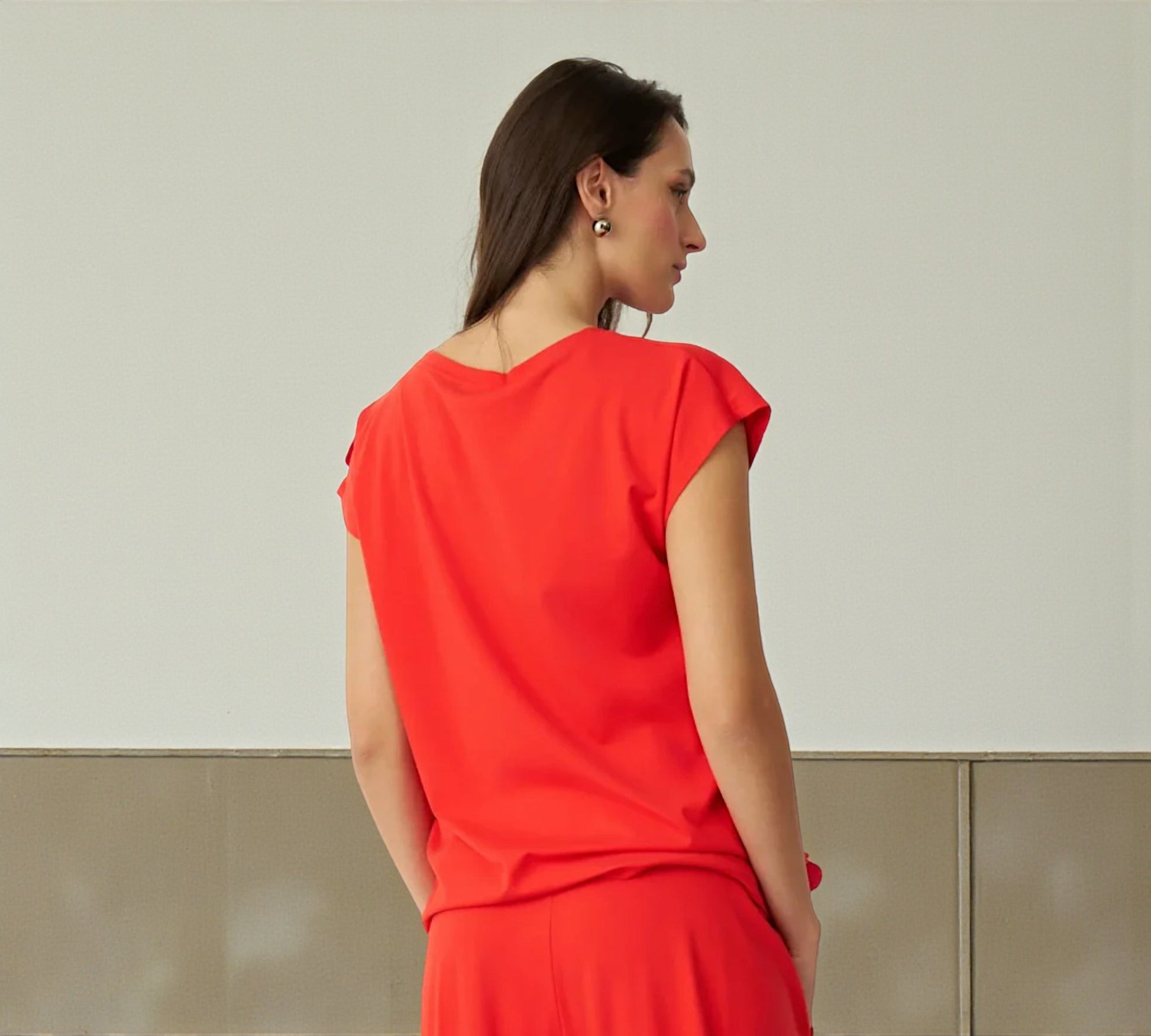 Bize Red Floral Accent Top - Above the Crowd Boutique