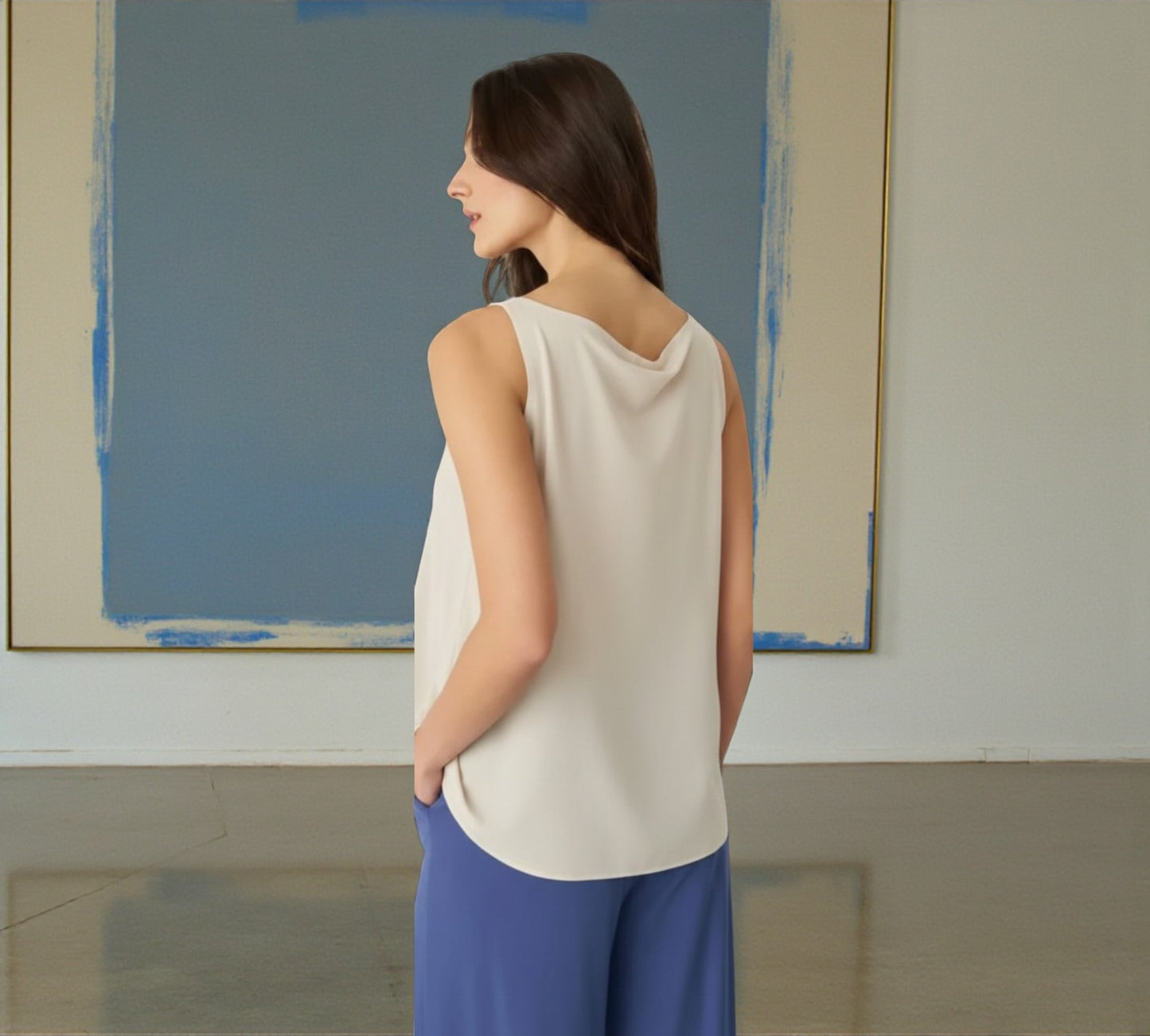 Bize Sleeveless Fluid Tank Top - Above the Crowd Boutique