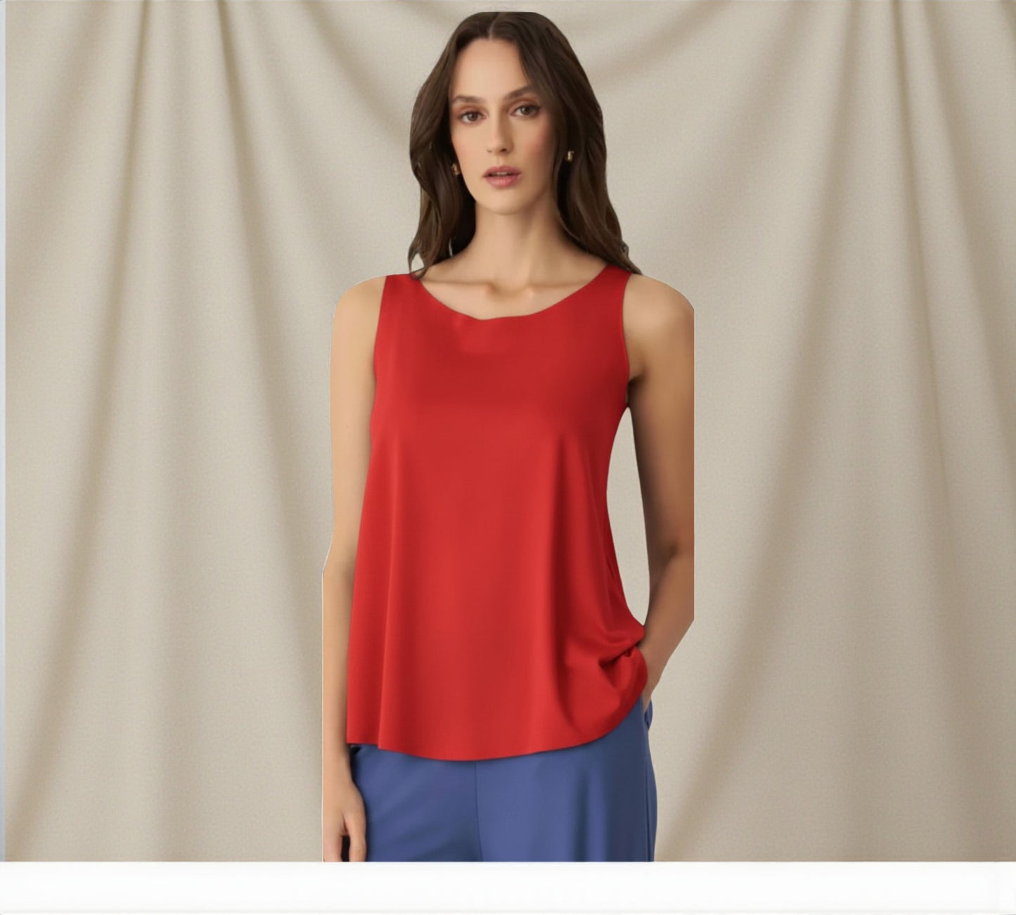 Bize Sleeveless Fluid Tank Top - Above the Crowd Boutique