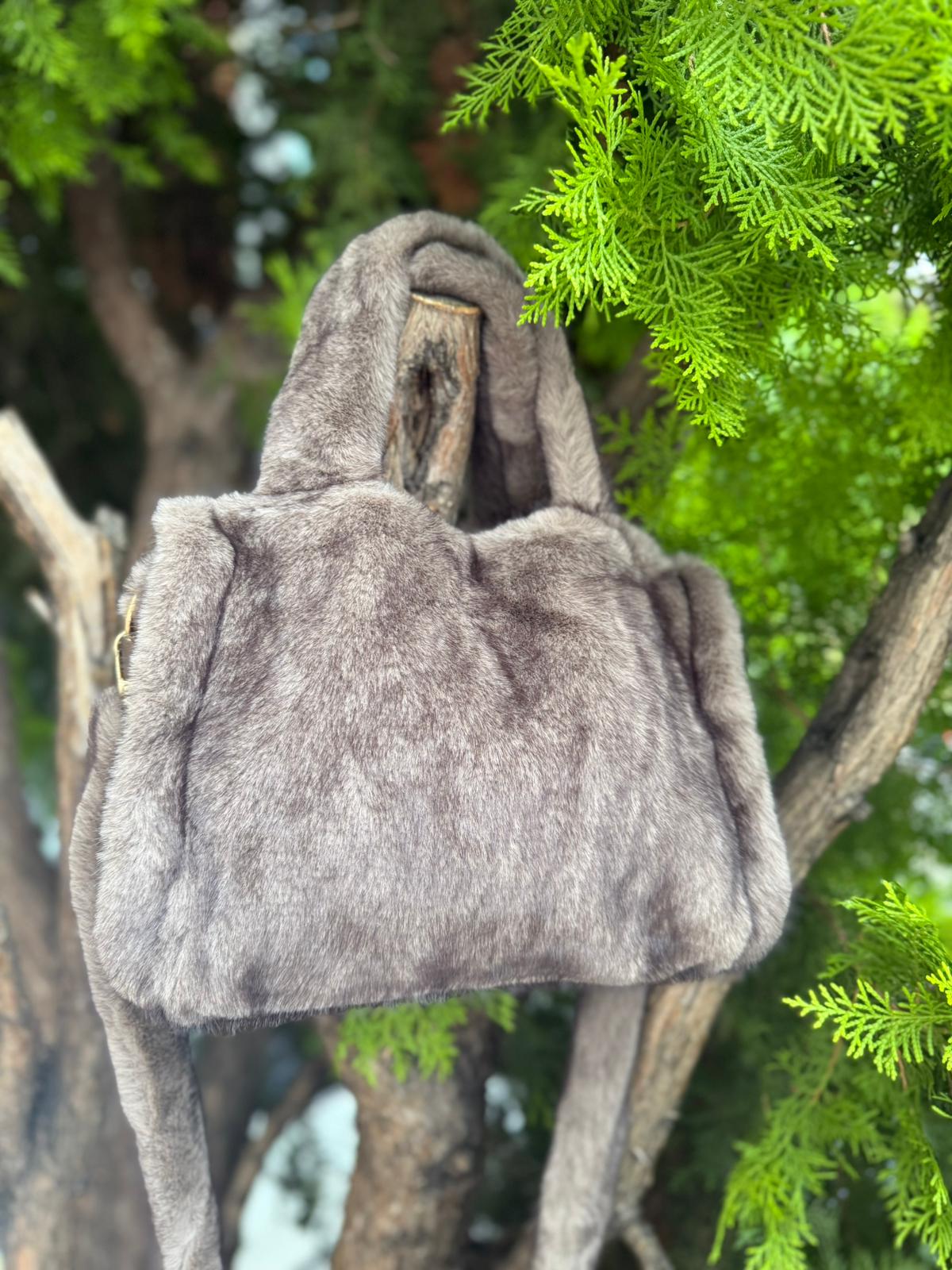 Plush Hand And Shoulder Bag