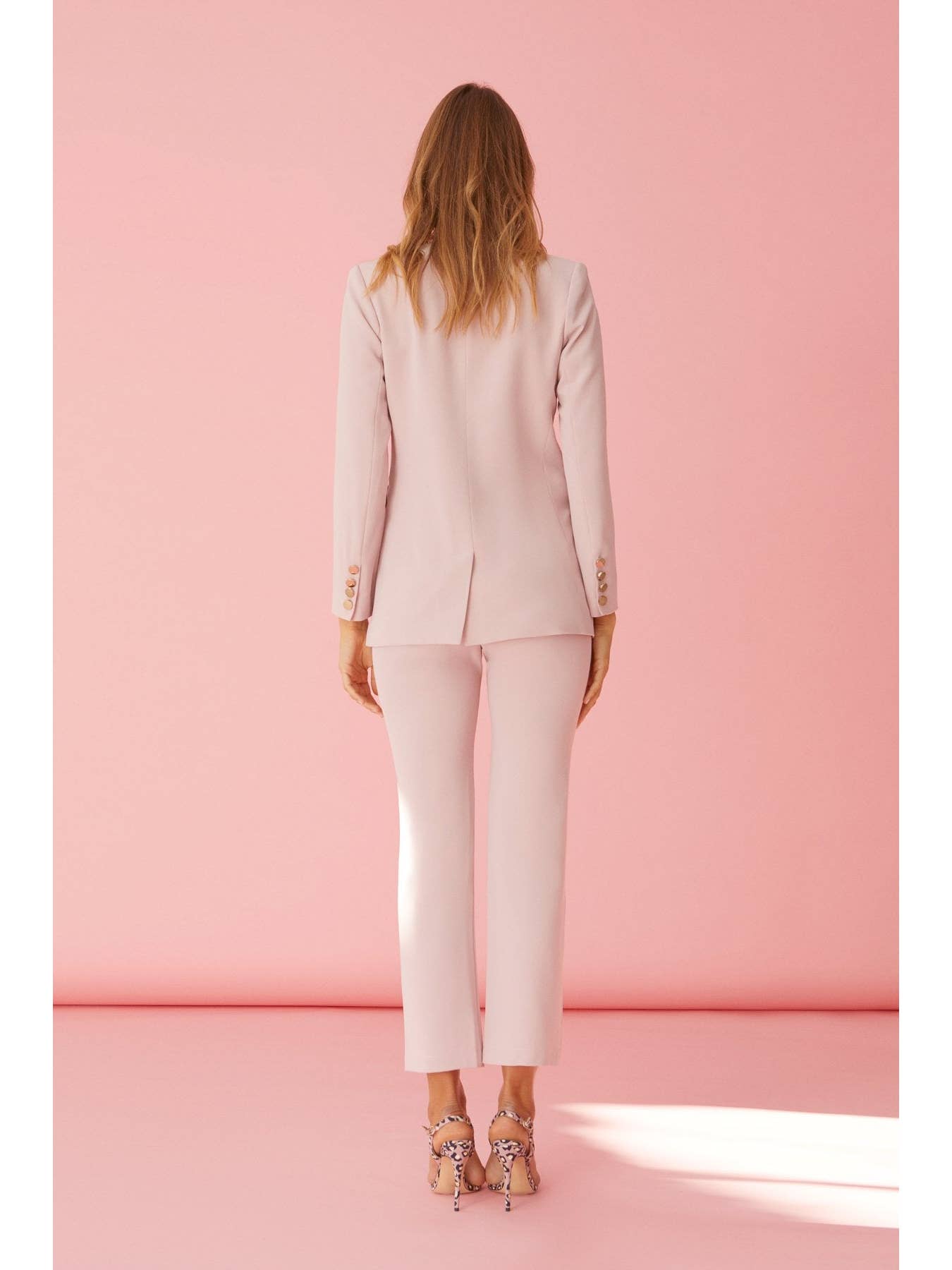 Bruna Cornelia Jacket & Alexandra Women Pants Suit Pink - Above The Crowd Boutique