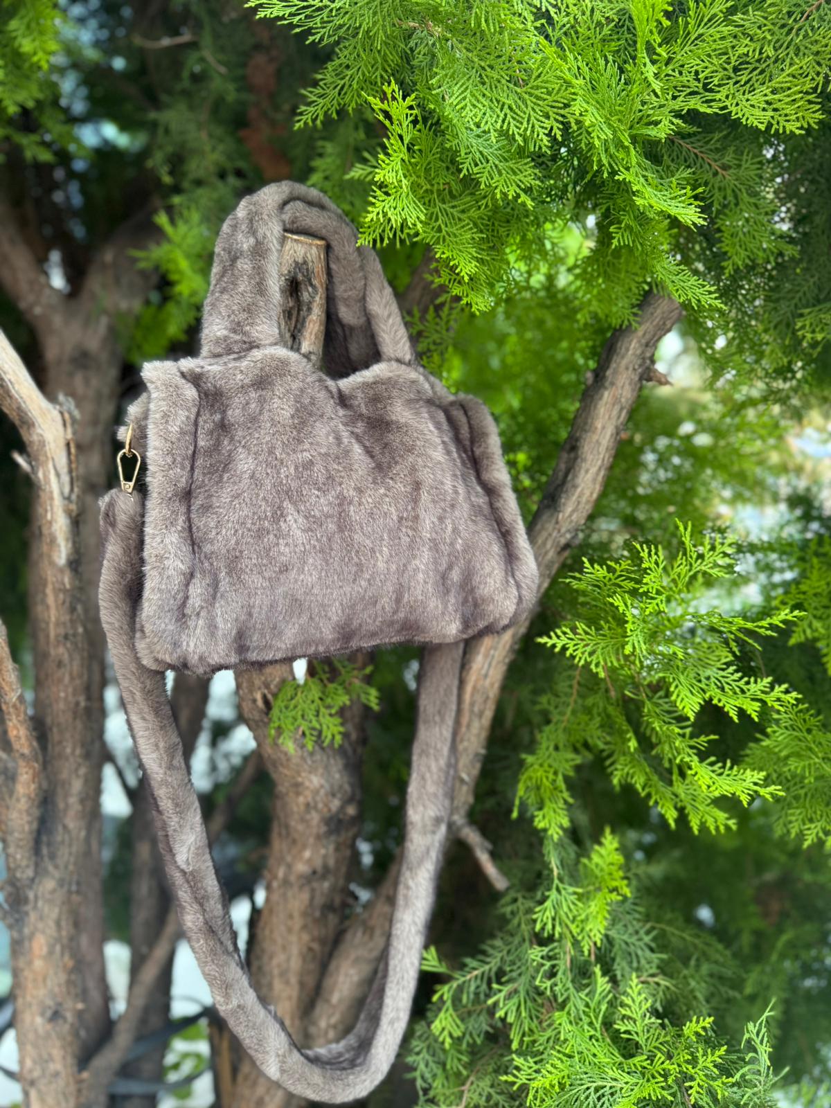 Plush Hand And Shoulder Bag