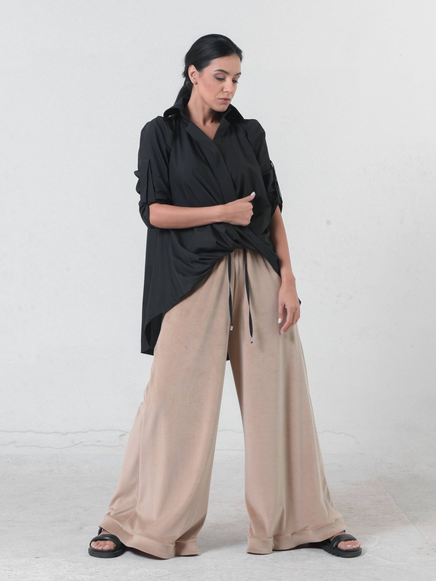 Oversize Shirt with Belt - Above The Crowd Boutique