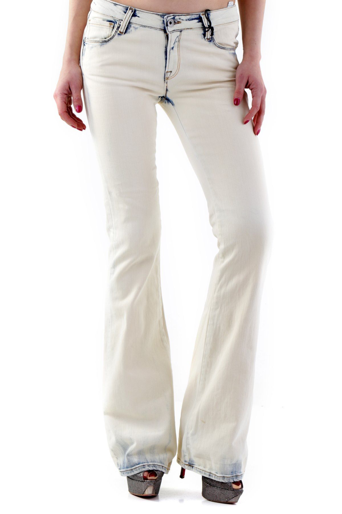 525 White Flare Jeans 525