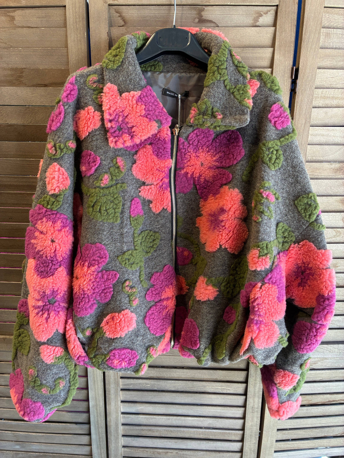 3D Floral Bouclé Wool Jacket – French Design - Above the Crowd Boutique