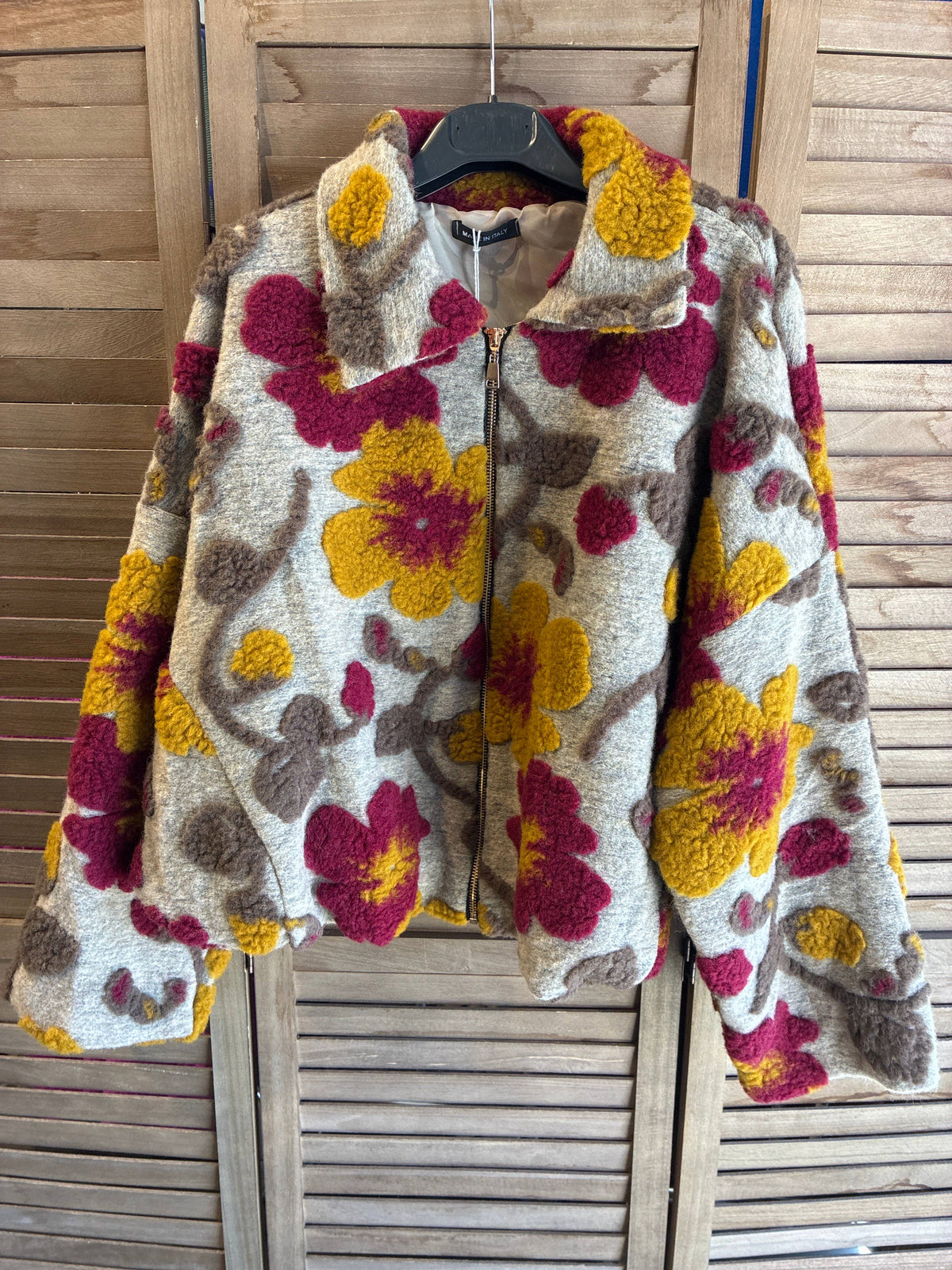 3D Floral Bouclé Wool Jacket – French Design - Above the Crowd Boutique