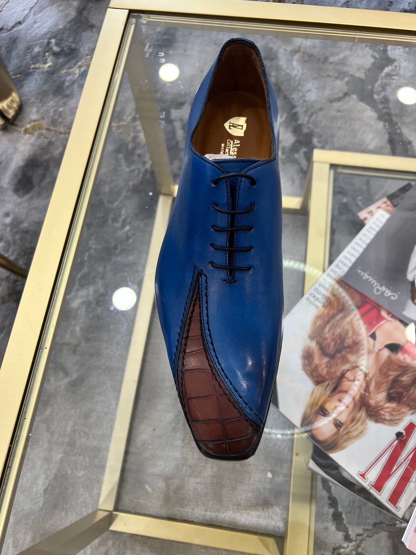 AZ Collection Men Blue And Brown Shoes 2103 AZ Collection