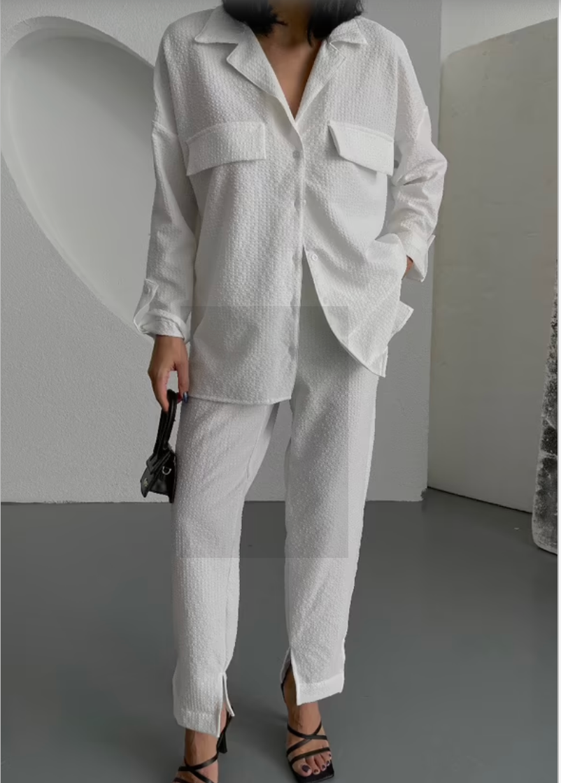 Lonca White Casual Suite - Above The Crowd Boutique