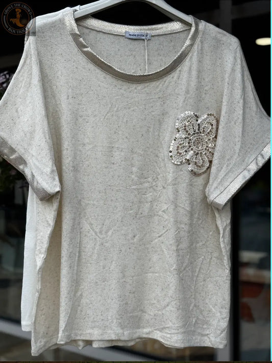 Beaded Embellished T-Shirts: Unique European Style | Above The Crowd Boutique Karma