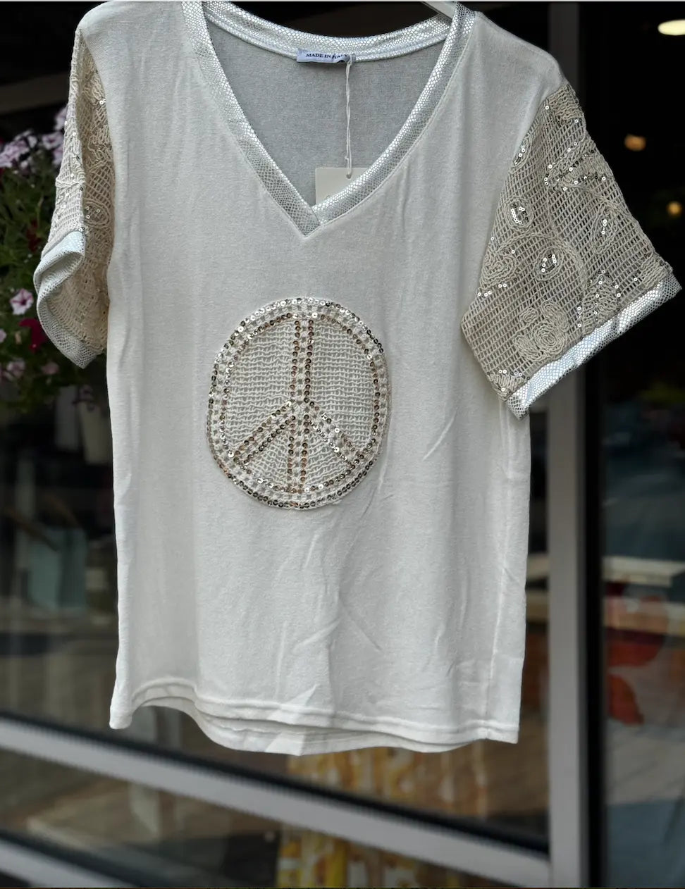 Beaded Embellished T-Shirts: Unique European Style | Above The Crowd Boutique Karma