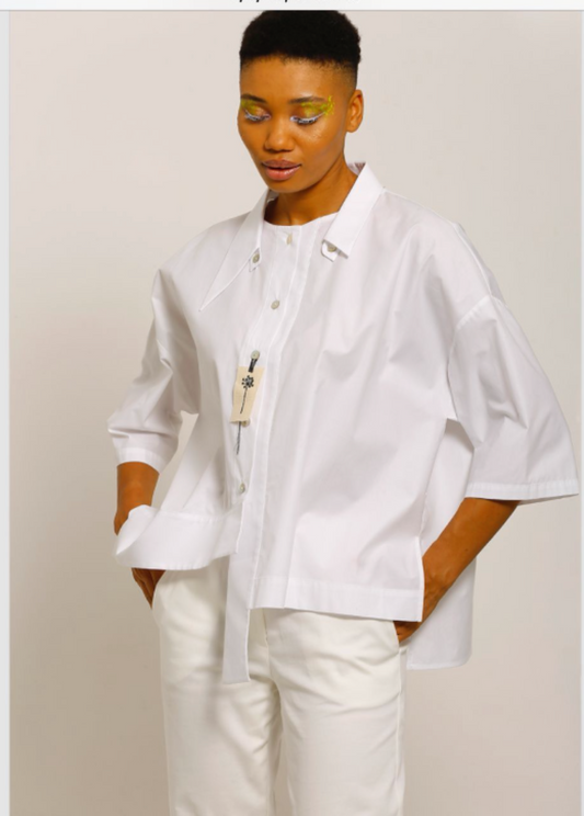 Bize 922 Oversized Blouse - European Style, Relaxed Fit - Above The Crowd Boutique Bize