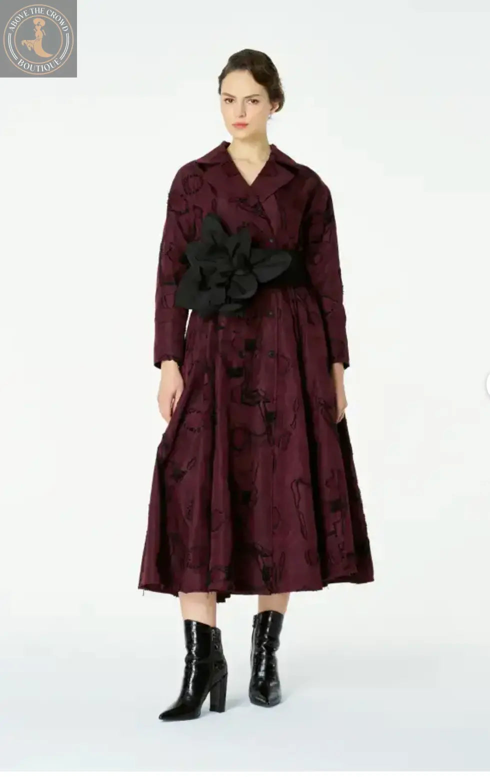 Bize Burgundy Helios Dress Bize