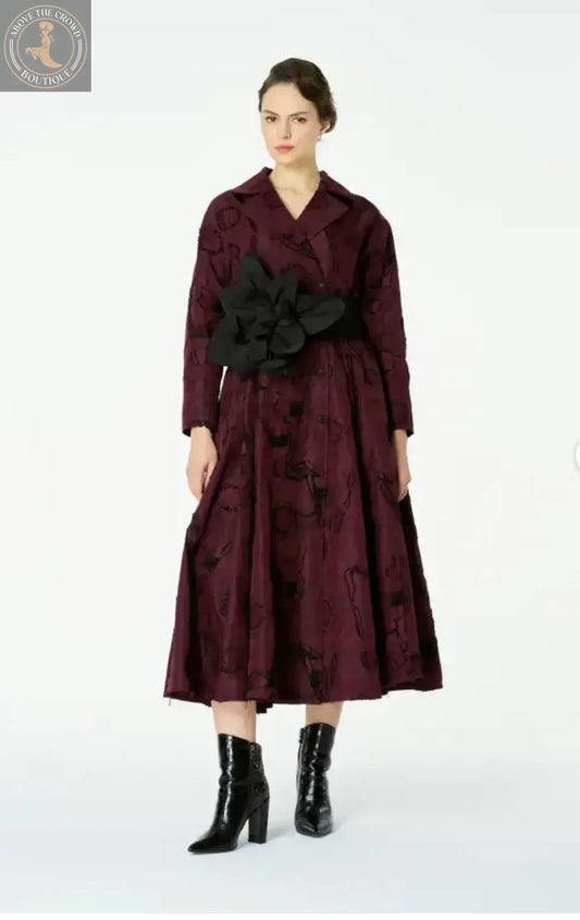 Bize Burgundy Helios Dress Bize