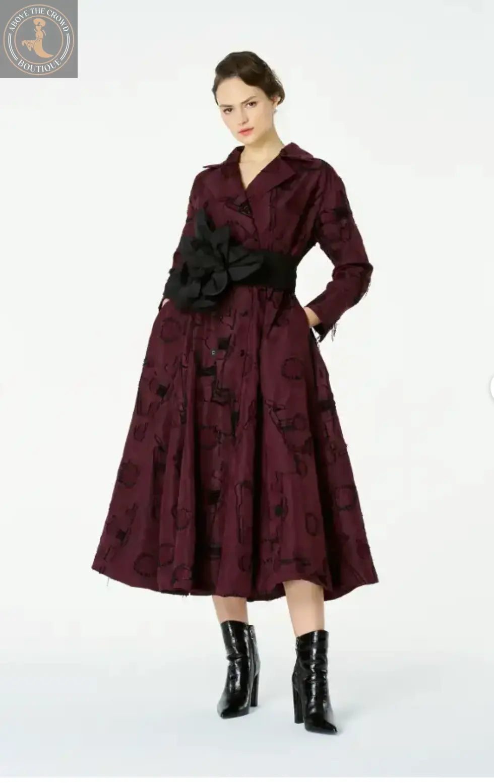 Bize Burgundy Helios Dress Bize