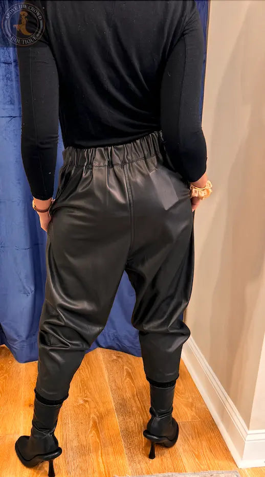 Bize Faux Leather Pants BZE 5474 Bize