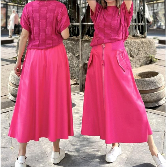 Bize Faux Leather Skirt 24W-BZ5439 Bize