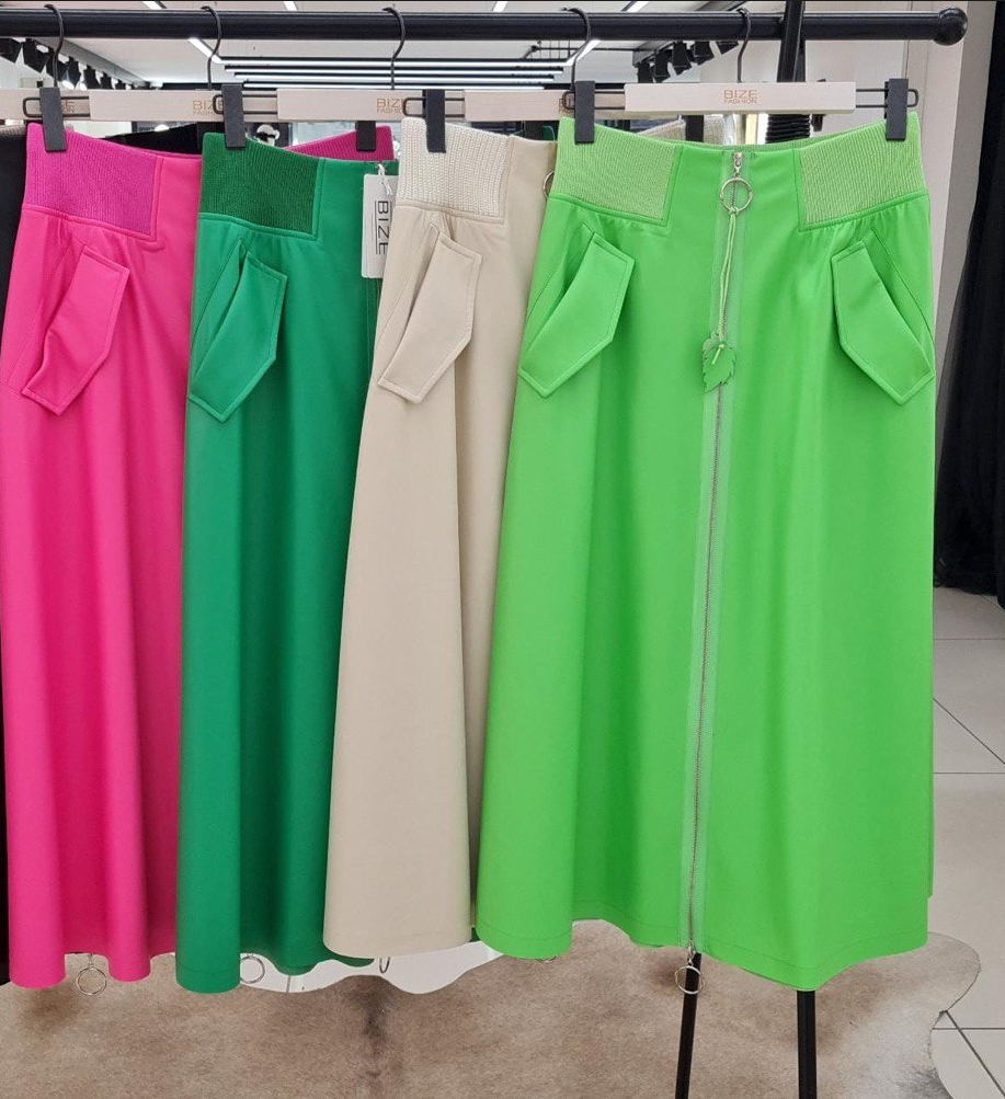 Bize Faux Leather Skirt 24W-BZ5439 Bize