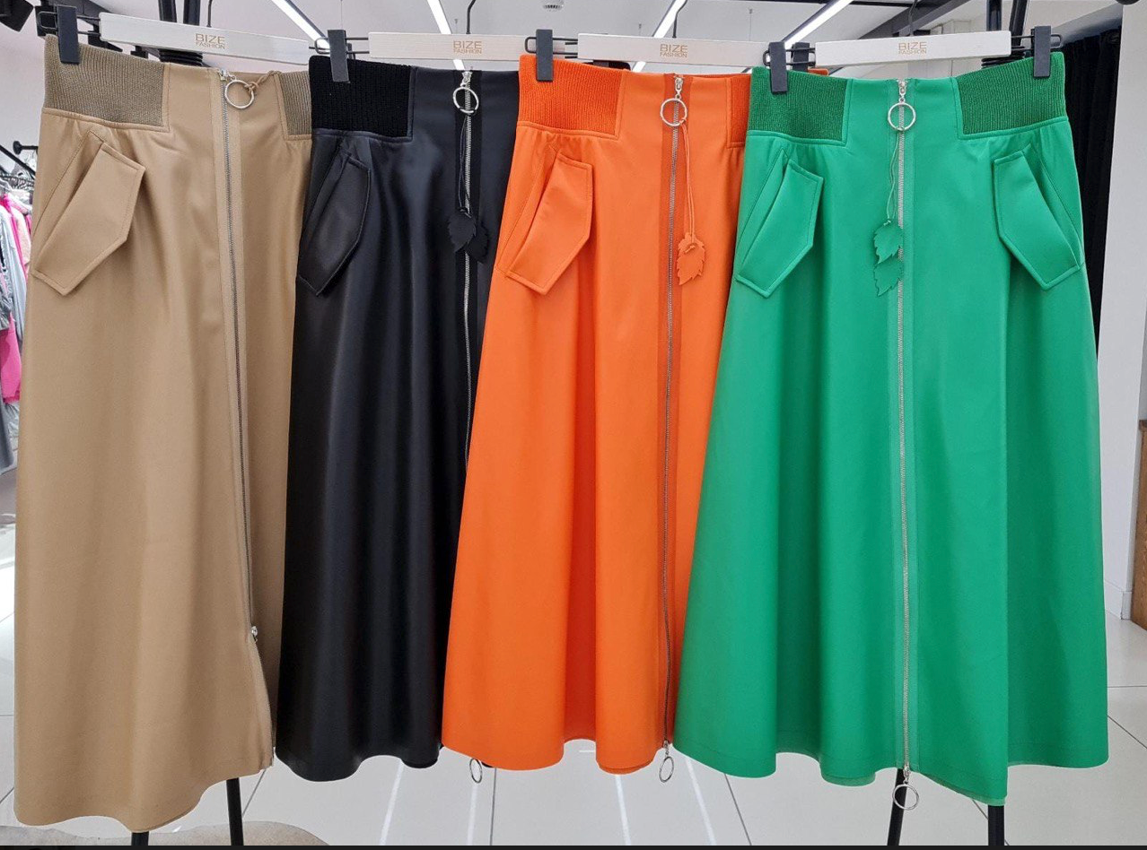 Bize Faux Leather Skirt 24W-BZ5439 Bize