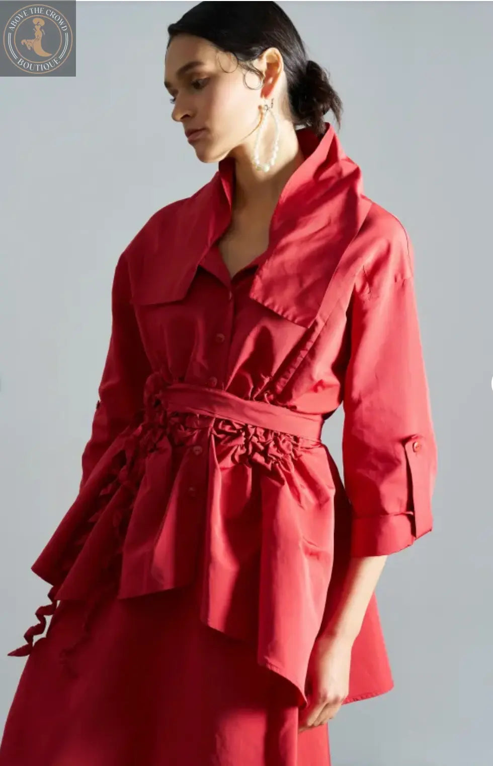 Bize Gathered Taffeta Jacket - Above the Crowd Boutique