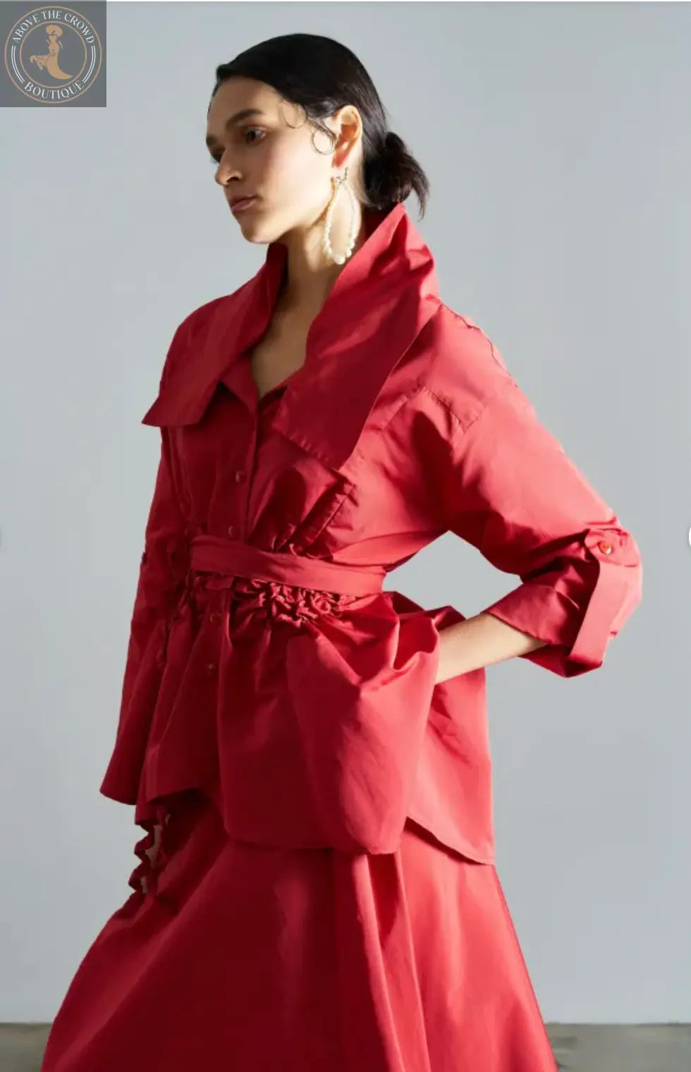 Bize Gathered Taffeta Jacket - Above the Crowd Boutique