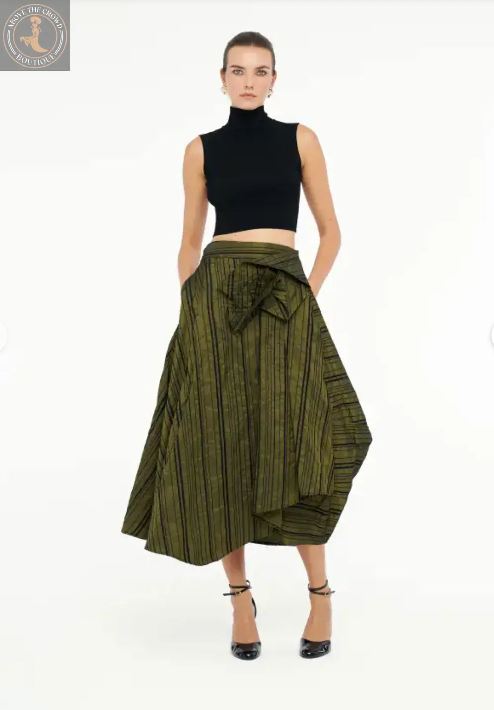Bize Janus Green Skirt - Above the Crowd Boutique
