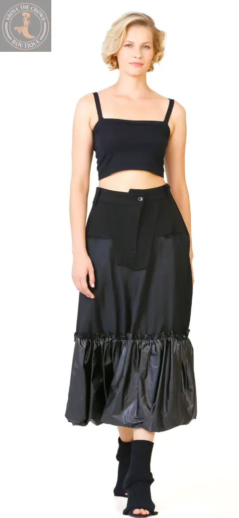 Bize Layered Maxi Skirt - High-Waisted, Unique Design | Above The Crowd Boutique Bize