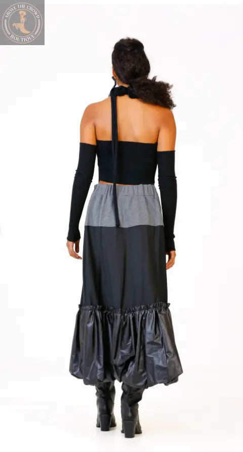 Bize Layered Maxi Skirt - High-Waisted, Unique Design | Above The Crowd Boutique Bize